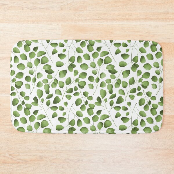 Item preview, Dancing Eucalyptus Leaves - Fresh Green on White BG designed and sold by thecolorbirdie.