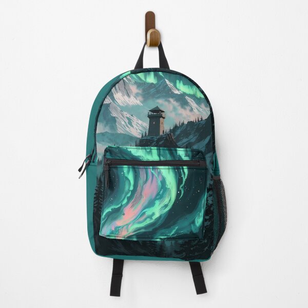 Item preview, Epic Skyrim Inspired Aurora Mountain Watchtower designed and sold by 2112Shop.