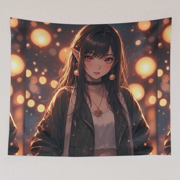 Item preview, Anime elf girl on New Year's designed and sold by ArtsJulian.