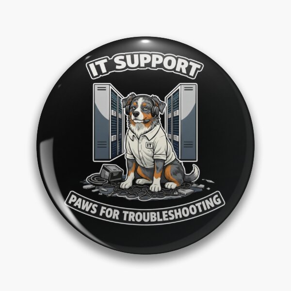 Item preview, Australian Shepherd IT Support - Paws for Troubleshooting Funny Aussie Dog Gift designed and sold by Pulse & Paws | Pop Culture Tees and Stickers.