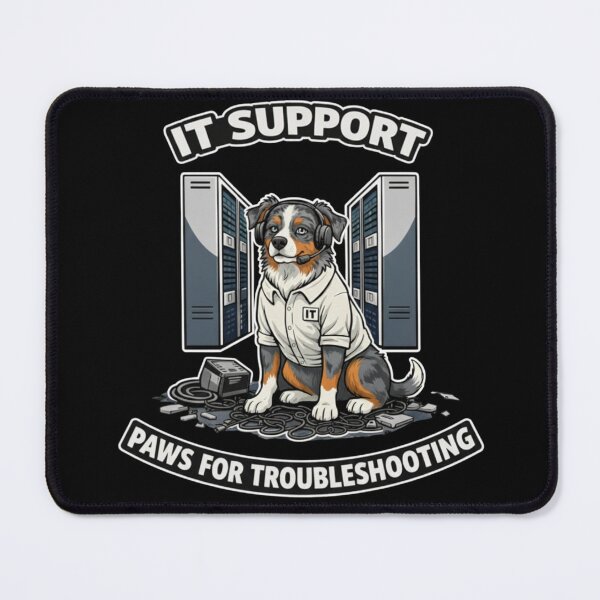 Item preview, Australian Shepherd IT Support - Paws for Troubleshooting Funny Aussie Dog Gift designed and sold by Pulse & Paws | Pop Culture Tees and Stickers.
