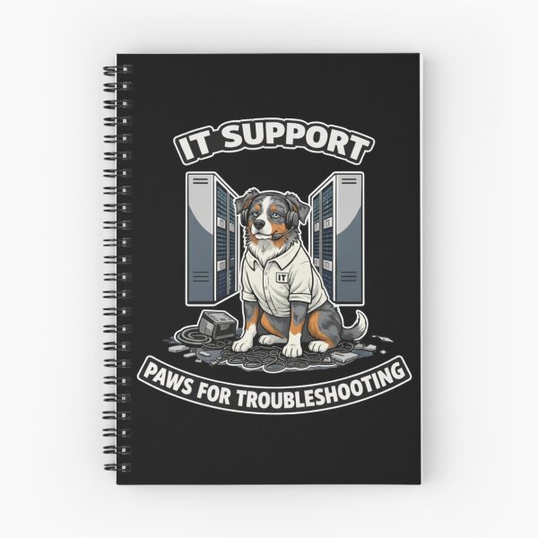 Item preview, Australian Shepherd IT Support - Paws for Troubleshooting Funny Aussie Dog Gift designed and sold by Pulse & Paws | Pop Culture Tees and Stickers.