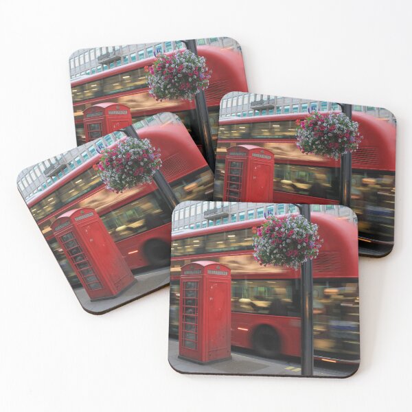 Item preview, Red Double Decker Bus and Traditional Telephone Booth in London designed and sold by izzetsafer.