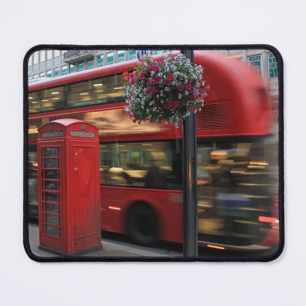 Item preview, Red Double Decker Bus and Traditional Telephone Booth in London designed and sold by izzetsafer.