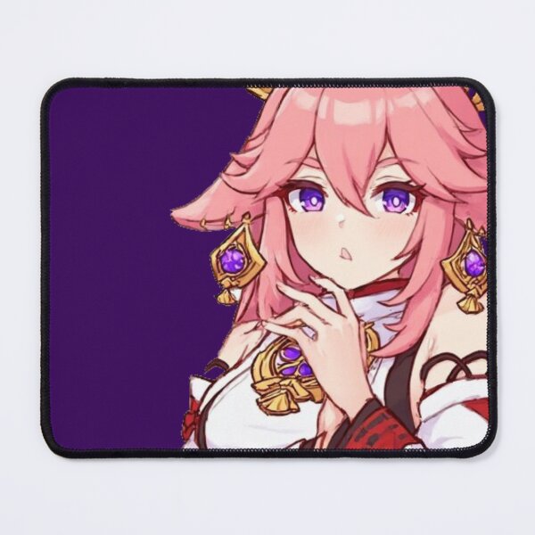 Item preview, Yae Miko Minimalist - Pink Kitsune Priestess Genshin Art designed and sold by Jimakmo.