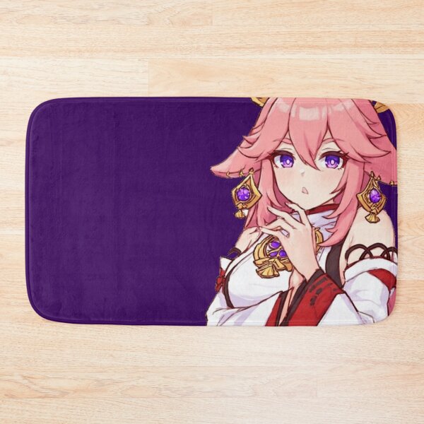 Item preview, Yae Miko Minimalist - Pink Kitsune Priestess Genshin Art designed and sold by Jimakmo.