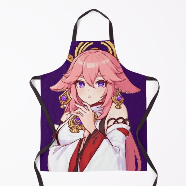 Item preview, Yae Miko Minimalist - Pink Kitsune Priestess Genshin Art designed and sold by Jimakmo.