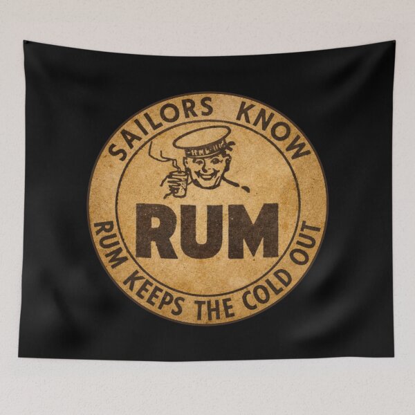 Item preview, Vintage WW2 British Navy Ration Sailors Know Rum Keeps the Cold Out designed and sold by MilitaryMart.