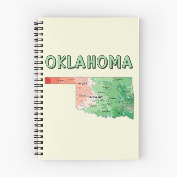 Item preview, Oklahoma State Map Typography - Retro Colorful Landscape designed and sold by mashmosh.