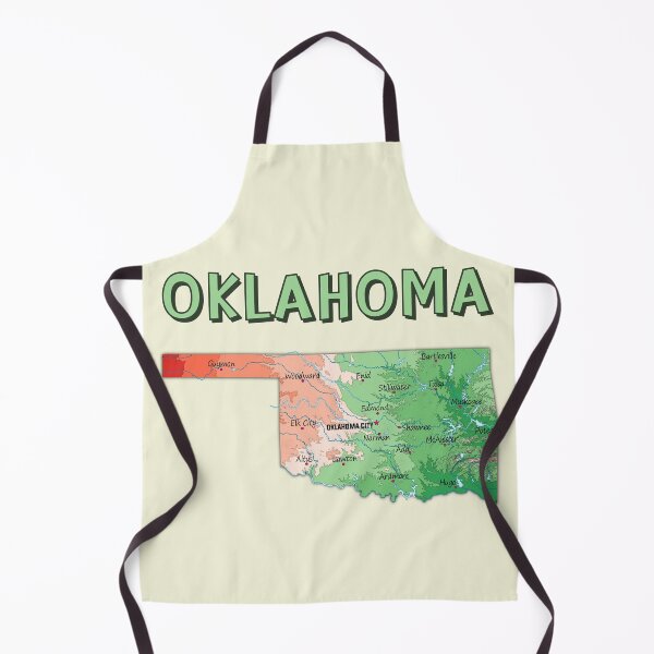 Item preview, Oklahoma State Map Typography - Retro Colorful Landscape designed and sold by mashmosh.
