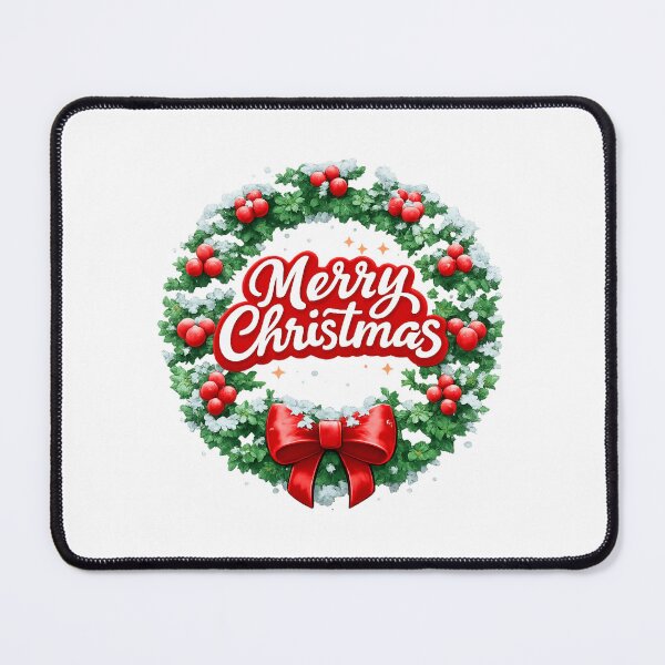 Item preview, Merry Christmas Holly Wreath designed and sold by HBK ACCESSORIES.