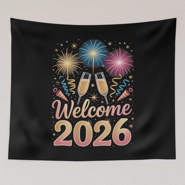 Item preview, Hello 2026 – Happy New Year Celebration Design designed and sold by DreamOnShirts.