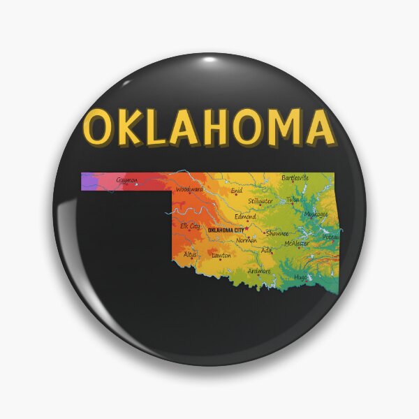 Item preview, Oklahoma State Topographic Elevation Map designed and sold by mashmosh.