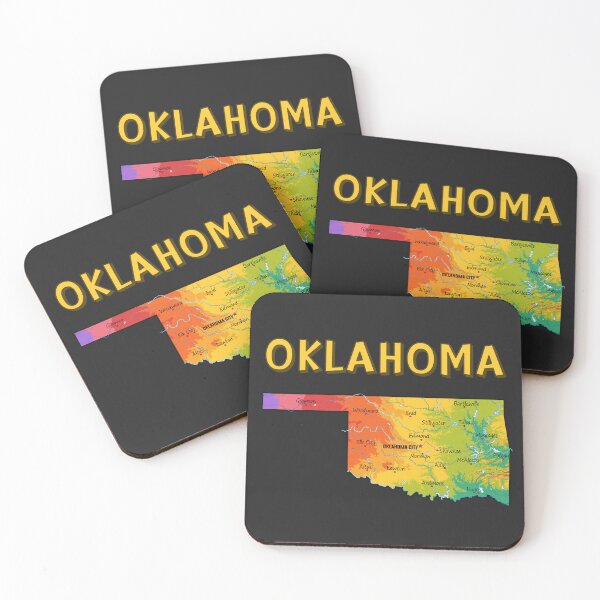 Item preview, Oklahoma State Topographic Elevation Map designed and sold by mashmosh.