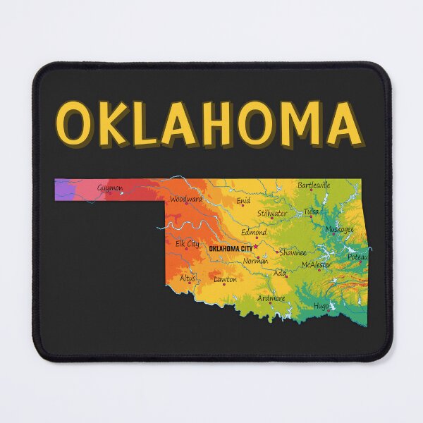 Item preview, Oklahoma State Topographic Elevation Map designed and sold by mashmosh.