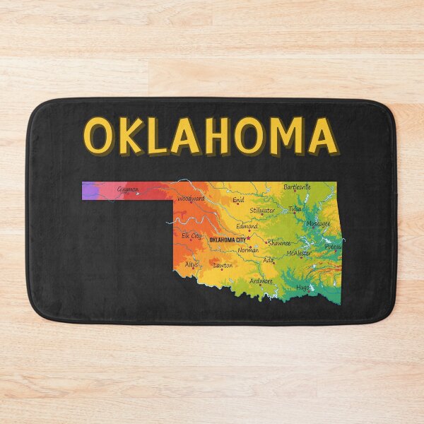 Item preview, Oklahoma State Topographic Elevation Map designed and sold by mashmosh.
