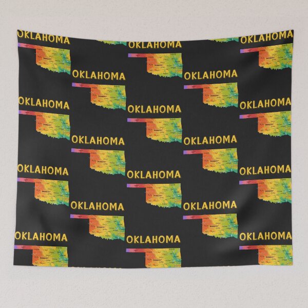 Item preview, Oklahoma State Topographic Elevation Map designed and sold by mashmosh.