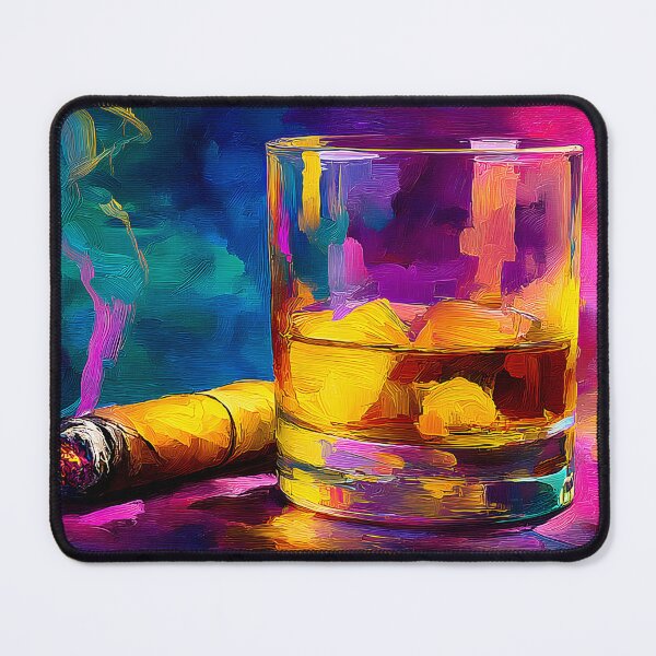 Item preview, Savor Whiskey and Cigar in a Warm Vividly Colored Setting- Classic Moment of Indulgence designed and sold by OlfactoART Studio.
