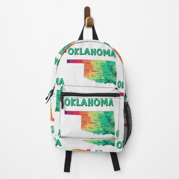 Item preview, Vintage Oklahoma Map - Colorful Terrain Art designed and sold by mashmosh.