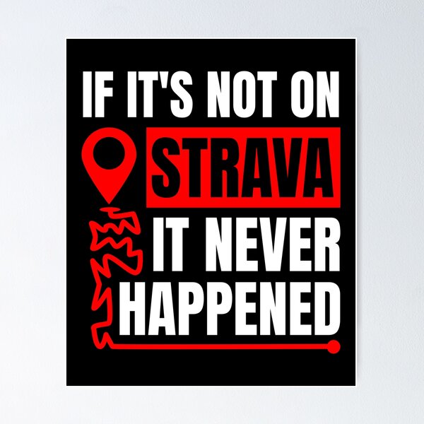 Item preview, If It's Not On Strava It Never Happened - Funny Cycling & Running Quote - Motivational Strava Gift for Cyclists and Runners designed and sold by BMLprint ⭐⭐⭐⭐⭐.