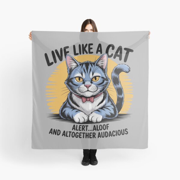 Item preview, Live like a cat...audacious cat designed and sold by Snark Town Tees.