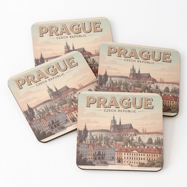 Item preview, Prague Czech Republic 1917 Travel Poster  designed and sold by sky11PP.