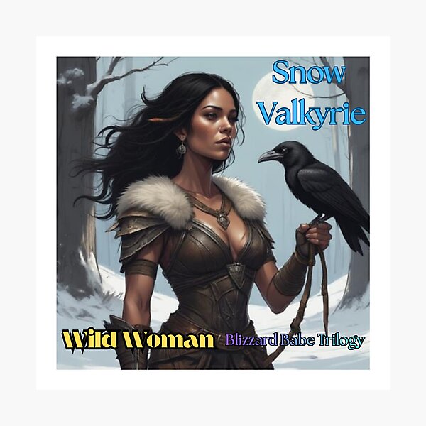 Item preview, Wild Woman Blizzard Babe Trilogy Snow Valkyrie Art Sticker designed and sold by WildWmnCreative.