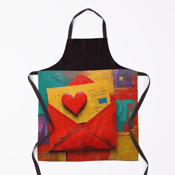 Item preview, Valentine Envelope Sealed with Heart Amid Vibrant Red Yellow and Blue Background designed and sold by OlfactoART Studio.