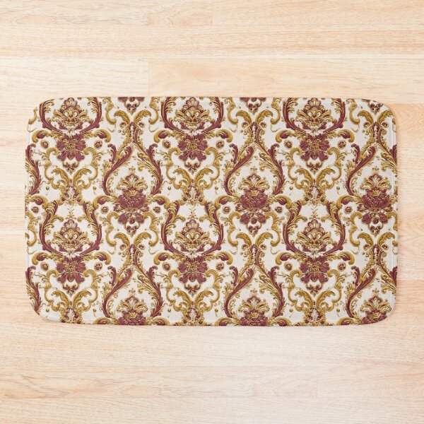 Item preview, Ivory Baroque Ornament with Gold and Burgundy designed and sold by Jirka Svetlik, Studio Illuvision.