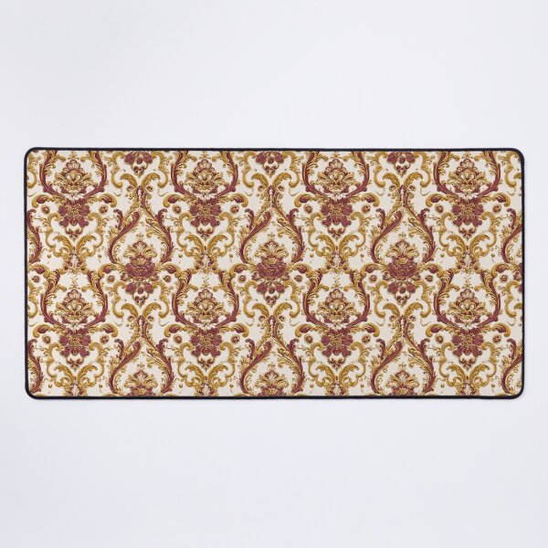 Item preview, Ivory Baroque Ornament with Gold and Burgundy designed and sold by Jirka Svetlik, Studio Illuvision.