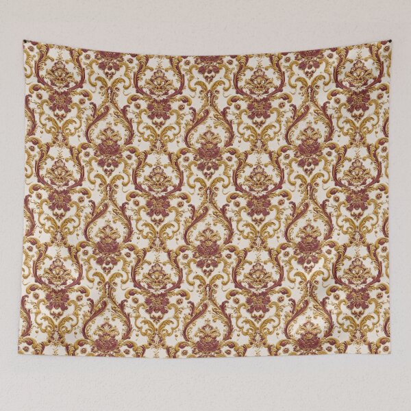 Item preview, Ivory Baroque Ornament with Gold and Burgundy designed and sold by Jirka Svetlik, Studio Illuvision.