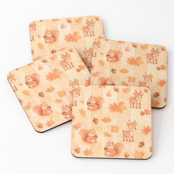 Item preview, Watercolor Seamless Autumn Forest Animals Pattern designed and sold by juthamas8426.