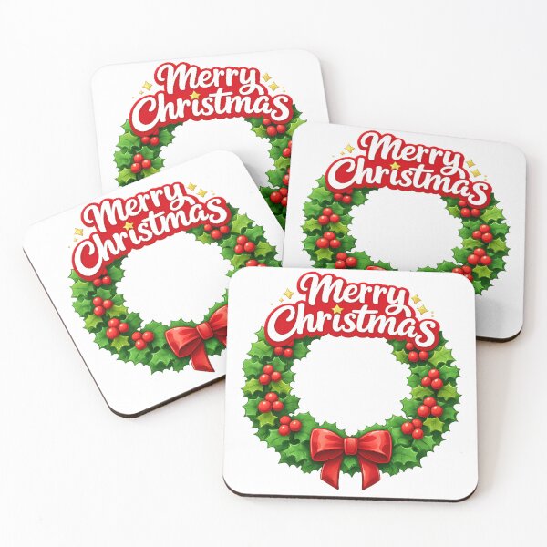Item preview, Merry Christmas Holly Wreath 2 designed and sold by HBK ACCESSORIES.
