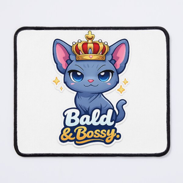 Item preview, Bald & Bossy Cute Cat Queen designed and sold by Furvisors.