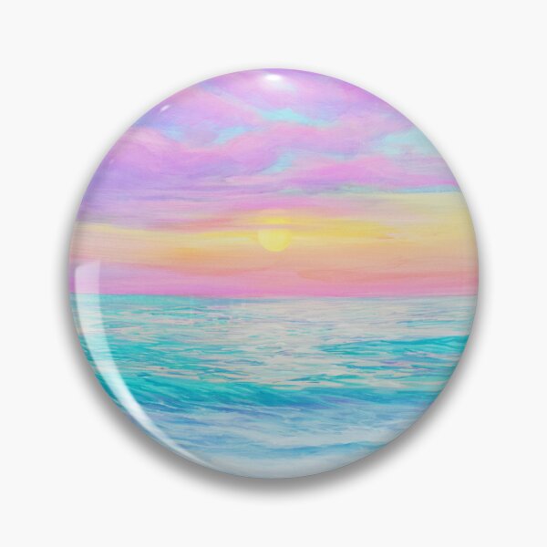 Item preview, Pastel Colorful Coastal beach sunset  designed and sold by Byearion.