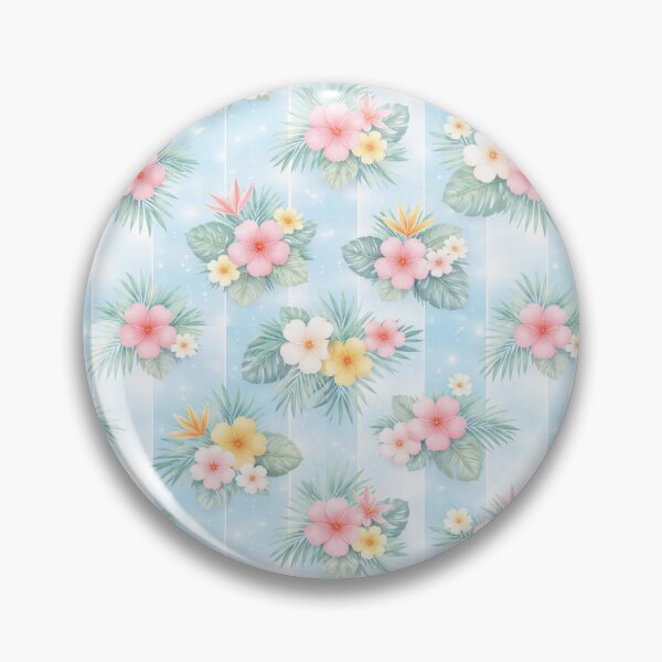 Item preview, Tropical Floral Pattern on Light Blue designed and sold by juthamas8426.