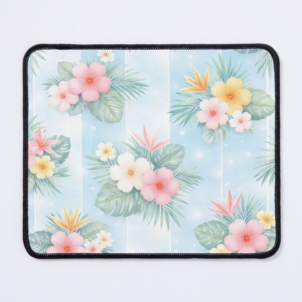 Item preview, Tropical Floral Pattern on Light Blue designed and sold by juthamas8426.