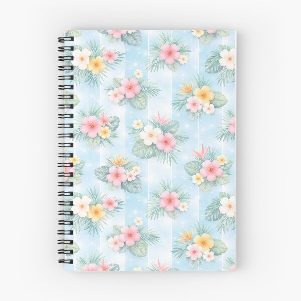 Item preview, Tropical Floral Pattern on Light Blue designed and sold by juthamas8426.