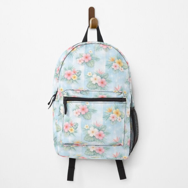 Item preview, Tropical Floral Pattern on Light Blue designed and sold by juthamas8426.