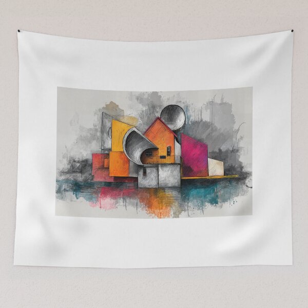 Item preview, Imagining Future Cities Through Geometric Architecture and Vibrant Color Systems designed and sold by OlfactoART Studio.