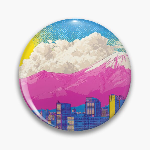Item preview, Tokyo Pop Art – Neon Sun & Pink Mount Fuji designed and sold by SkylineVistas Designs.