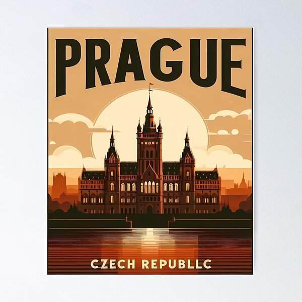 Item preview, Prague Czech Republic Travel Poster 1 designed and sold by sky11PP.