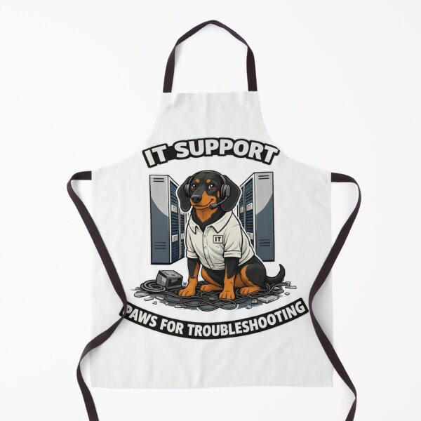 Item preview, Dachshund IT Support - Funny Wiener Dog IT Gift Paws for Troubleshooting designed and sold by Pulse & Paws | Pop Culture Tees and Stickers.