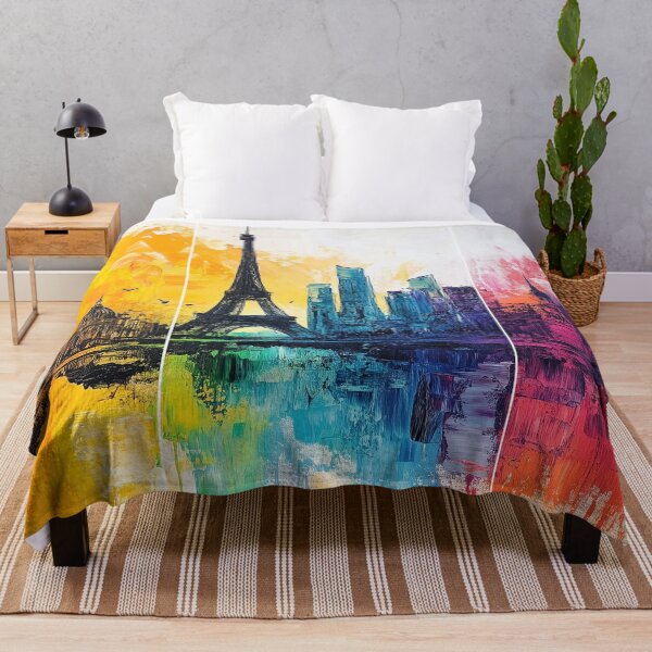Item preview, Eiffel Tower – Rainbow Paris Skyline Triptych designed and sold by SkylineVistas Designs.