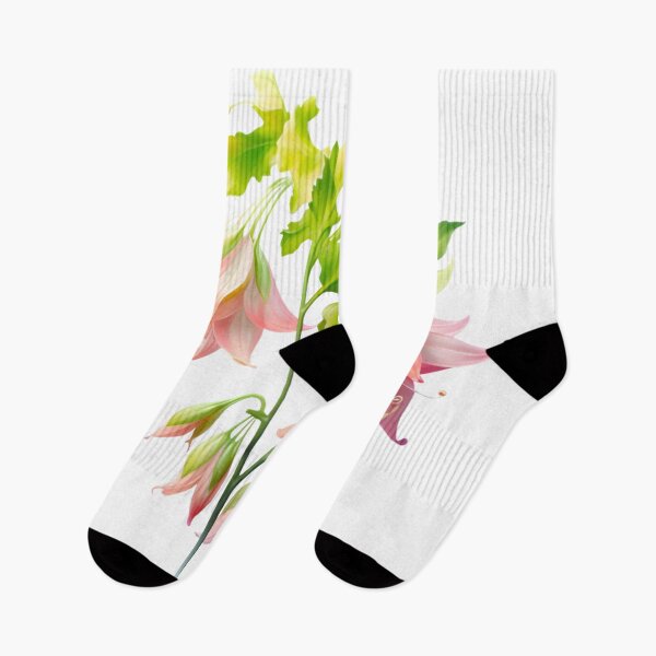 Item preview, Elegant Hanging Pink and Peach Lily-Style Floral Illustration designed and sold by CharlieDesings.