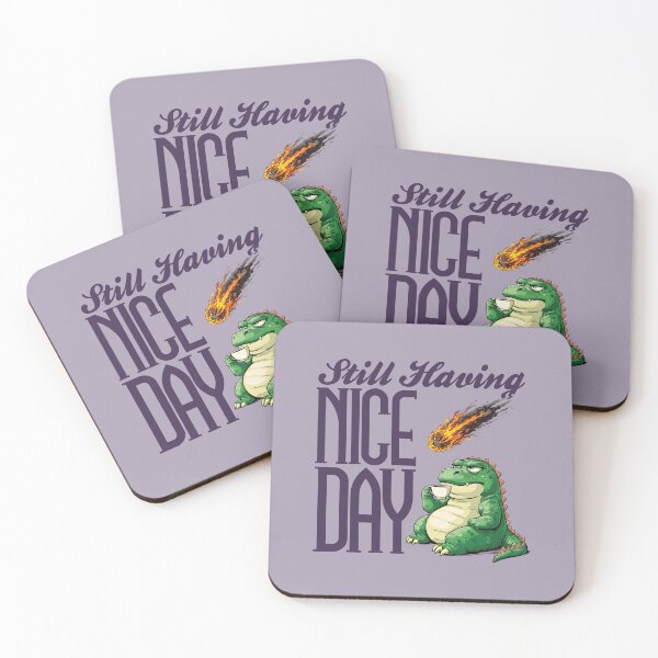 Item preview, Cartoon Dinosaur Still Having a Nice Day designed and sold by TheJollyDoodle.