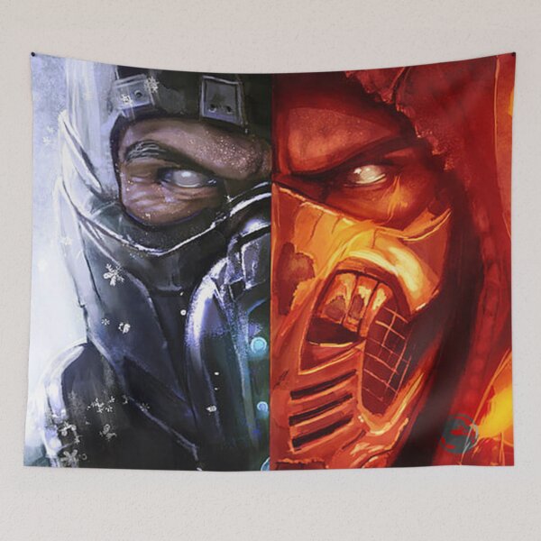 Item preview, Mortal Kombat Subzero and Scorpion – Clash of Ice and Fire designed and sold by Fei Long Design Hub.