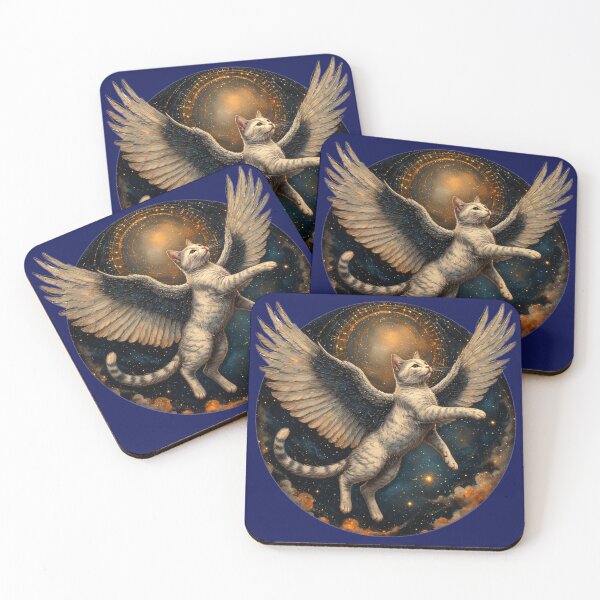 Item preview, Cat Angel flying in the starry sky. designed and sold by Natalia-Vlad.