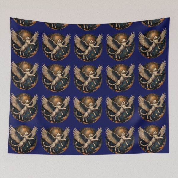 Item preview, Cat Angel flying in the starry sky. designed and sold by Natalia-Vlad.