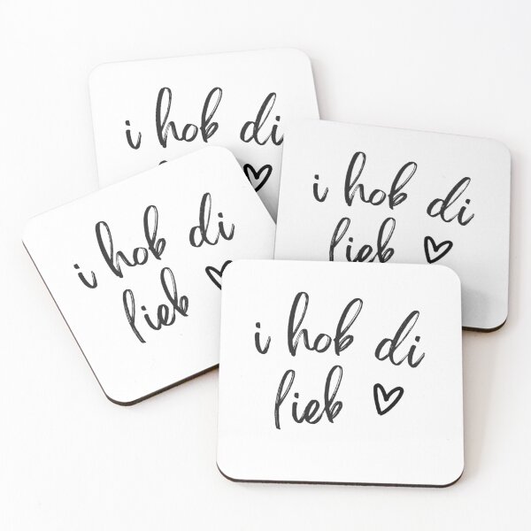 Item preview, I hob di lieb – Love in dialect / I love you with heart designed and sold by Art by M.H..
